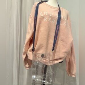 Ole MISS REBELS Clearware clear stadium tote bucket purse bag